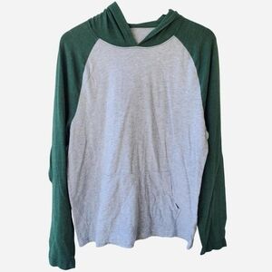 Green and Gray Raglan Hoodie
